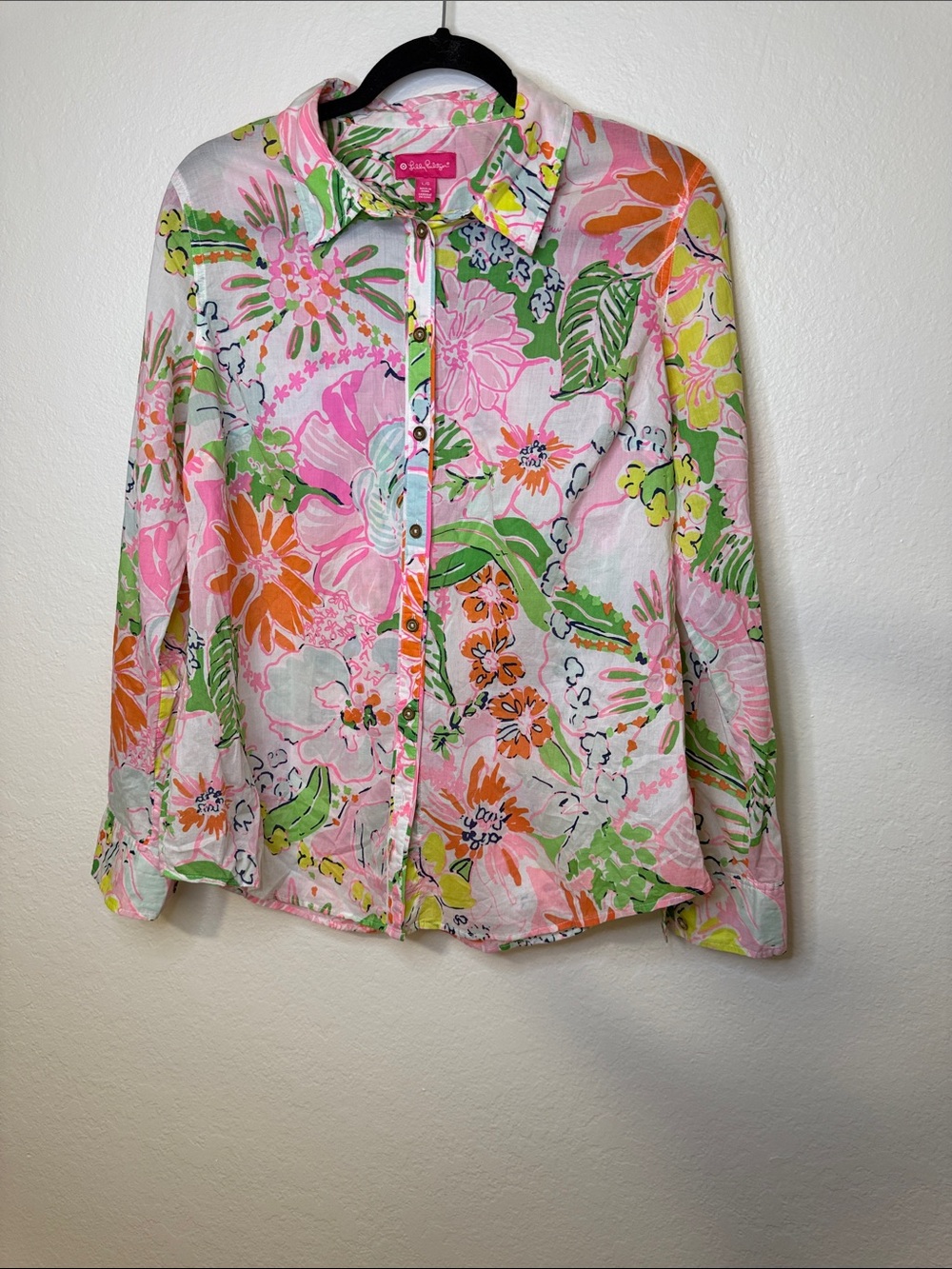 Lilly Pulitzer From Target Women’s Button Down Shirt Colorful Size Large